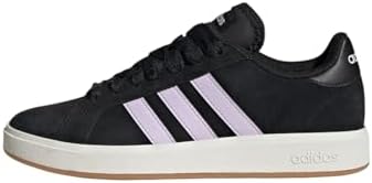 adidas Donna Grand Court Base 00S Shoes, Core Black/Ice Lavender/off White, 36 EU