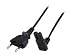 Produktbild Power Cord Notebook 2m Black Euro plug to Euro-8- jack 90° Angled+Angled