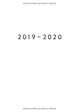 2019 - 2020: Wochenplaner März 2019 bis Dezember 2020 | Kalender 1 Woche auf 1 Seite | DIN A5 Format Terminkalender Planer | Weiß by