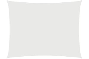vidaXL Toldo Parasol Lona Protector Solar Sombra de Patio Jardín Terraza Balcón Parque Exterior de Vela Rectangular Tela Oxford Blanco 3x6 m