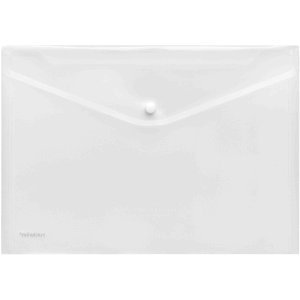 Preisvergleich Produktbild 10 x Foldersys Dokumentenmappe A4 PP Druckknopf transparent