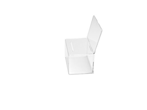 Deflect-o - Caja para sugerencias o propinas con soporte para cartel 152 x 102 mm transparente Deflect-o - Caja para sugerencias o propinas con soporte para cartel 152 x 102 mm transparente