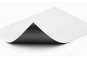 PRINTEALO 10 Láminas magnéticas blancas - Hoja de Imán formato Din A4 (210x297mm) - 350 micras (0,3mm grosor), frontal blanco no autoadhesivo