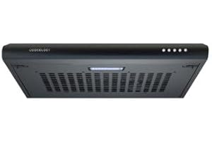 Cookology VISOR600BK 60cm Visor Cooker Hood | Kitchen Extractor Fan in Black