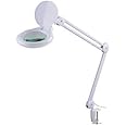 SVR-ESD Safe 1 Piece ESD Safe illumination Magnifying Magnifier Lamp Glass With Natural Cool day Light, Precision Magnification for Electronics Repair, Soldering, and Crafting (White)