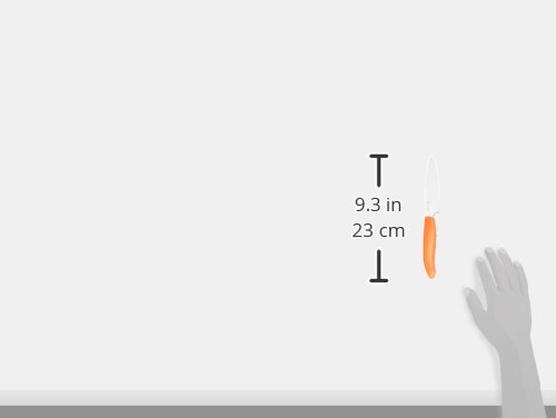 kyocera FK-110WH-OR FK Colors Serie, Gemüsemesser, Klinge 11 cm weiß, Griff orange - 2