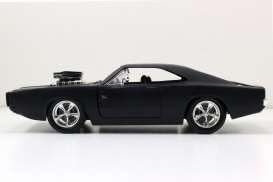 Fast &amp; Furious - Réplique métal 1/24 Dodge Charger 1970 Matt Black