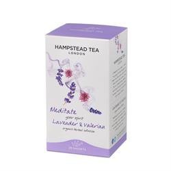 4 x 20 Sachets - Hampstead Tea London Lavender and Valerian Organic Herbal Infusion