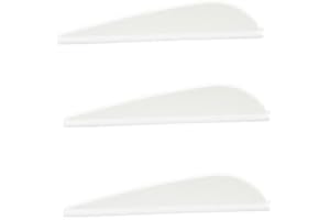 Mangobuy 100PCS 1.75 inch Plastic Arrow Vane TPU Fletching for DIY Arrow Archery Bow (white)