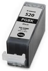 Genuine Original Canon 520 PGBK (PGI-520BK) Black ink cartridge for Pixma iP3600 iP4600 iP4600x iP4700 MP540 MP540x MP550 MP560 MP620 MP620B MP630 MP640 MP990 MX860 MX870 MP980 Printers in foil packaging (no box)