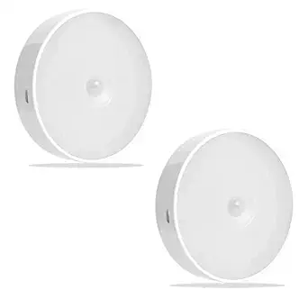 KITCHEN HUB 8 LED Motion Sensor Light, USB Charging LED Wireless Sensor Wall Light for Foot Light, Stair, Kitchen, Bedroom, Toilet, Motion Sensor Light (Wharm Color, Pack of 2)