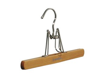10 x pieperconcept Hosenbügel Union 3, Buche gedämpft und poliert, Hosenspanner, Hosenklemmbügel,