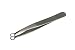 Rounded Tip Safety Tweezers Mini Slant Stainless Steel for Eyebrow, Ingrown and Nose Hair, Splinter and Move (Ring Type, Silver) RS.2609.00