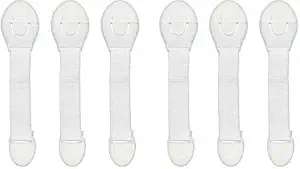 QUICKSHOP Baby proofing Safety Lock/Latch for Drawers, Cupboard, Sliding Doors, Fridge, Window, Cabinet for Child Safety I White (Pack of 6)