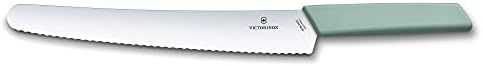 Victorinox Coltello da Pane e Pasticcere Swiss Modern con Filo Ondulato, Lama di 26 cm in Acciaio Inossidabile, Impugnatura Ergonomica Sintetica, Blu