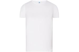 FERMENTO ITALIA Maglietta T-Shirt Bimbo Bimba - 100% Cotone - 150 Grammi - JHK MOD. TSRB TSRK 150 (12-14 Anni, Bianco)