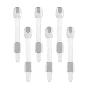 BabyPro Multi-Utility Safety Locks by Certified Professional Childproofer for Locking Cabinets, Drawers, Refrigerators, Toilet Seats (Pack of 6)