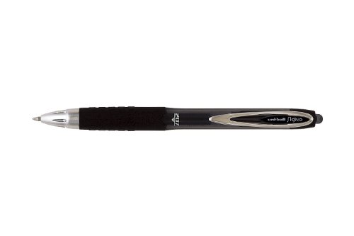 Uni-ball Signo Gel 207 Tintenroller mit Druckmechanik in Blisterpackung 5 Stück schwarz - 2