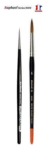 Pincel Raphael Serie 8404, Pincel de Arena roja kolinsky, tamaño 6 +1 Pincel Da Vinci Martre Rouge (Raphael Francia) Espace Beaux Arts