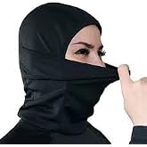 Termal Tam Y&uuml;z Kar Maskesi, R&uuml;zgar Korumalı, Siyah Renk, Tek Beden