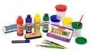 Toy Game Melissa &amp; Doug Easel Companion Set Bundle w/ 4 Bottles Of Poster Paint And 4 Spill-Proof Paint Cups Kid Child Play