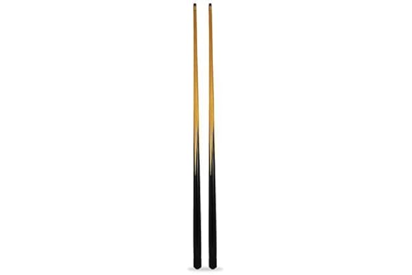 Lot de 2 petites queues de billard/snooker avec 4 morceaux de craie Triangle Vert