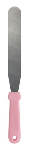 Lily cook KP5171R/WEB Spatule Plate à Glacage Genoise, INOX + PP, Rose, 3,3 x 1,8 x 33,5 cm