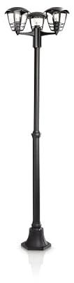 Philips luminaire extérieur lampadaire 3 têtes Creek noir