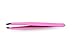 Top Quality Professional Eyebrow Tweezers, Slanted, Hair Removal Tweezers Slant Tip - Stainless Steel (Pink)