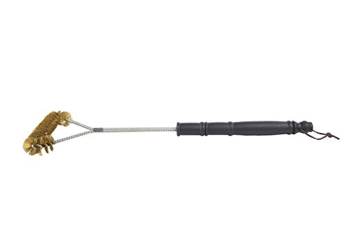 Santos dreiseitige Grillbürste 55 cm aus Messing für Gusseisen- und Edelstahlrost – Profi Bürste für Grillrost auf Gas- und Kohlegrills Reinigungswerkzeug - 2