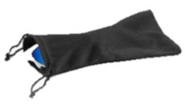 Plain Black Microfibre Eyeglasses/Sunglasses Drawstring Pouch
