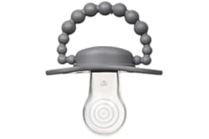 LUU – Smoczek 0-3 mc-e – Smoczek dla Niemowląt z Medycznego Silikonu, Wspiera Prawidłowy Rozwój Jamy Ustnej i Zębów, Przyjazny Karmieniu Piersią, bez BPA – Lovely Gray