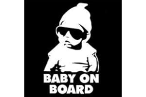 JHEPPBAY Baby on Board Fenster Auto Aufkleber Abziehbild WEISS by Inspired Walls®**