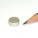 Produktbild Scheibenmagnet Ø 10,0 x 5,0 mm N40 Nickel - hält 3 kg, Neodym Supermagnet Powermagnet Haftmagnet, Magnetscheibe, Zylindermagnet