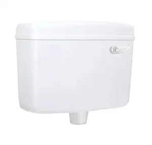 SWASTIK Toilet Flush Tank Slim and Stylish Single Flush Tank Flushing Cistern 10 Liters Capacity PVC (Antique Quality-White) (Pack of 1)