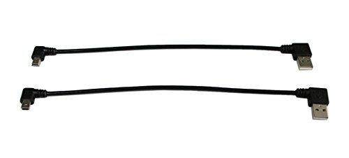USB 2.0 Verlängerung cable-cerrxian 22,9 cm Mini USB-Kabel Combo Mini USB Winkel rechts und links Winkel Stecker auf USB Typ A 2.0 rechten Winkel männlich Daten und Ladekabel (1 Paar & # xff09; - 3