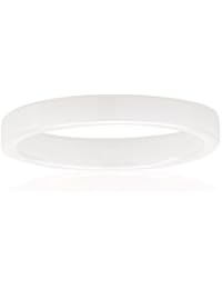 Sif Jacob joyas anillo Ladies corte de cerámica blanco de cerámica