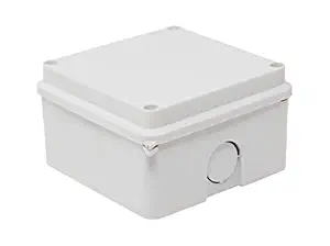 UPVsales PVC Square Weatherproof IP66 Junction Box 4X4X2.5 Inches 04 Nos Pack for CCTV Cameras