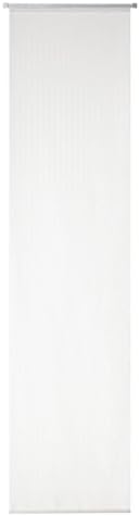 Deko Trends Lift 71 Polyester Panel Curtain with Aluminium Panel Carrier and Weighted Bar, Pure/White Voile Sliding Partition 245 x 60 cm