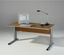 Preisvergleich Produktbild iovivo Schreibtisch Topeka, Office Grau mit C-Füßen 120X80CM