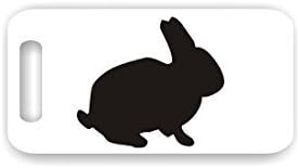 Kofferschnute Pendant Animal Rabbit Negin Luggage Tag Bag Pendant - White, 44 mm x 88 mm