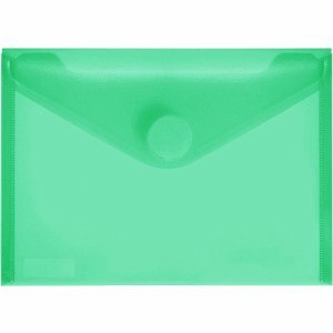 Preisvergleich Produktbild FolderSys 10 x Dokumentenmappe A6 quer PP Klettverschluss grün transparent
