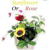 Garden Butterfly Solar And Battery Powered Rose Sunflower Fluttering Insects (Rose)