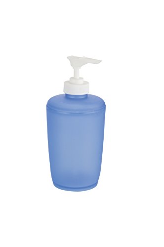 WENKO 15301100 Seifenspender Arktis Blau, Fassungsvermögen 0.275 L, Polypropylen, 7.2 x 15.8 x 7.2 cm, Blau