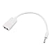 Produktbild 3,5 mm Klinke 1 Stecker auf 2 weibliche Audio-Kopfhörer-Kopfhörer-Splitter-Kabel Compact Flexible Portable (weiß)