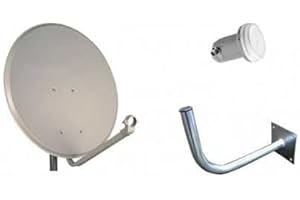 TDTPROFESIONAL Antenne parabolique de 60 cm avec LNB et support Tecatel