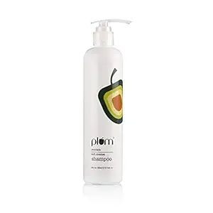 Plum Avocado Soft Cleanse Shampoo for Frizz-Free Hair, Contains Argan Oil, Shea Butter & Vitamin B5, Repairs Damage & Smoothens, Non Sulphate & Silicone, White, 300 ml