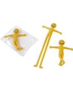 Teeliya® » 12 x Gelbe Smiley-Figuren ✮ Emoji ✮ Glibber Knetmännchen ✮ Elastisch ✮ Dehn- und Streckbar ✮ Mitgebsel - 2