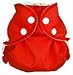 AppleCheeks Washable Nappy,Pocket Diaper, Nappy Cover Wrap and Organic Cotton/Bamboo Insert 2 Piece Bundle - Cherry Tomato Size 2 (18-35lbs plus approx)