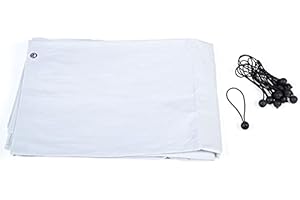 IDMarket - Bâche Waterproof Blanche 3,4x2 M 150 GR pour enclos poulaillers